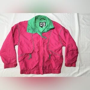 Vintage 80’s "The Company Store" Jacket Neon Pink Women’s Ski Coat Small